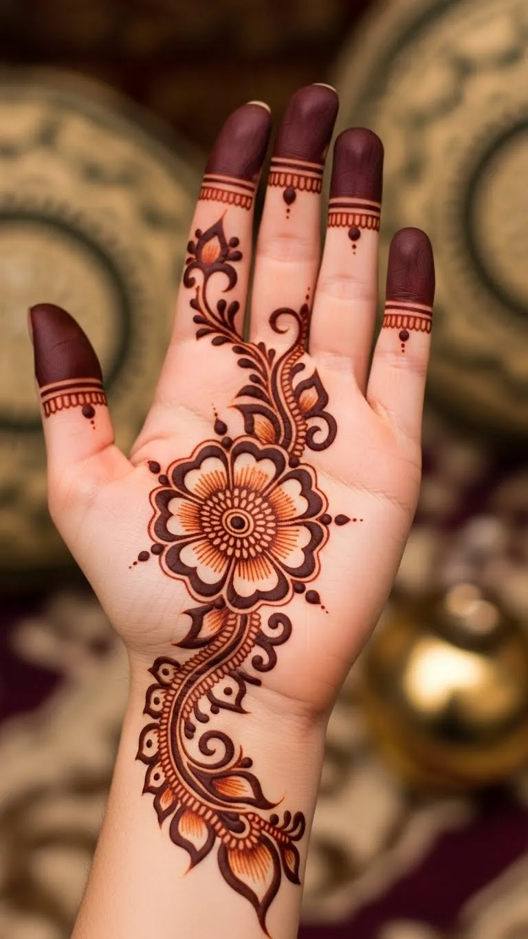 flower arabic mehndi design