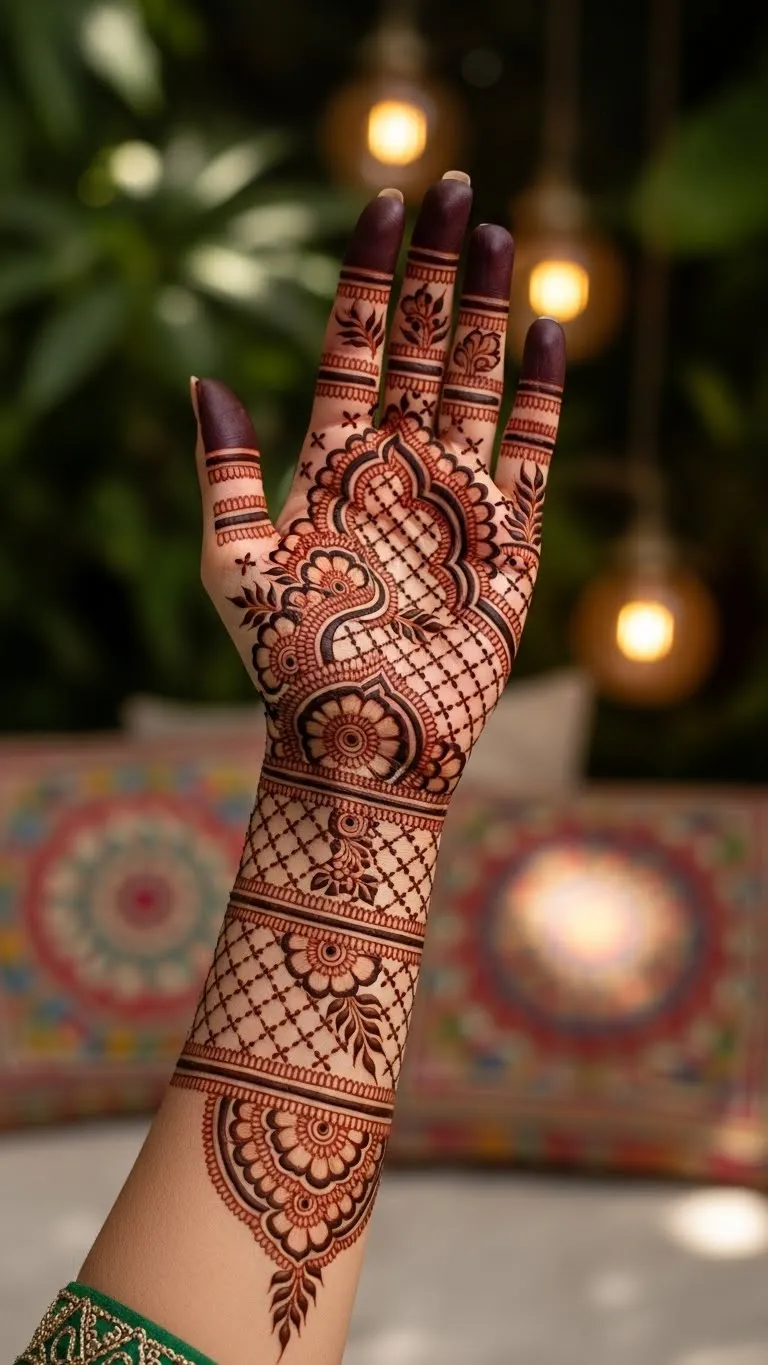 full hand arabic mehndi design