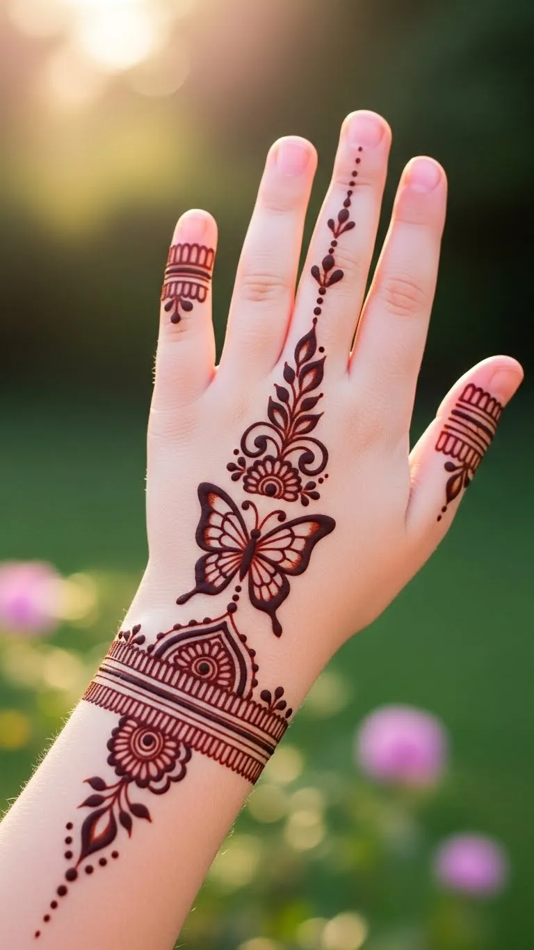 kids arabic mehndi design