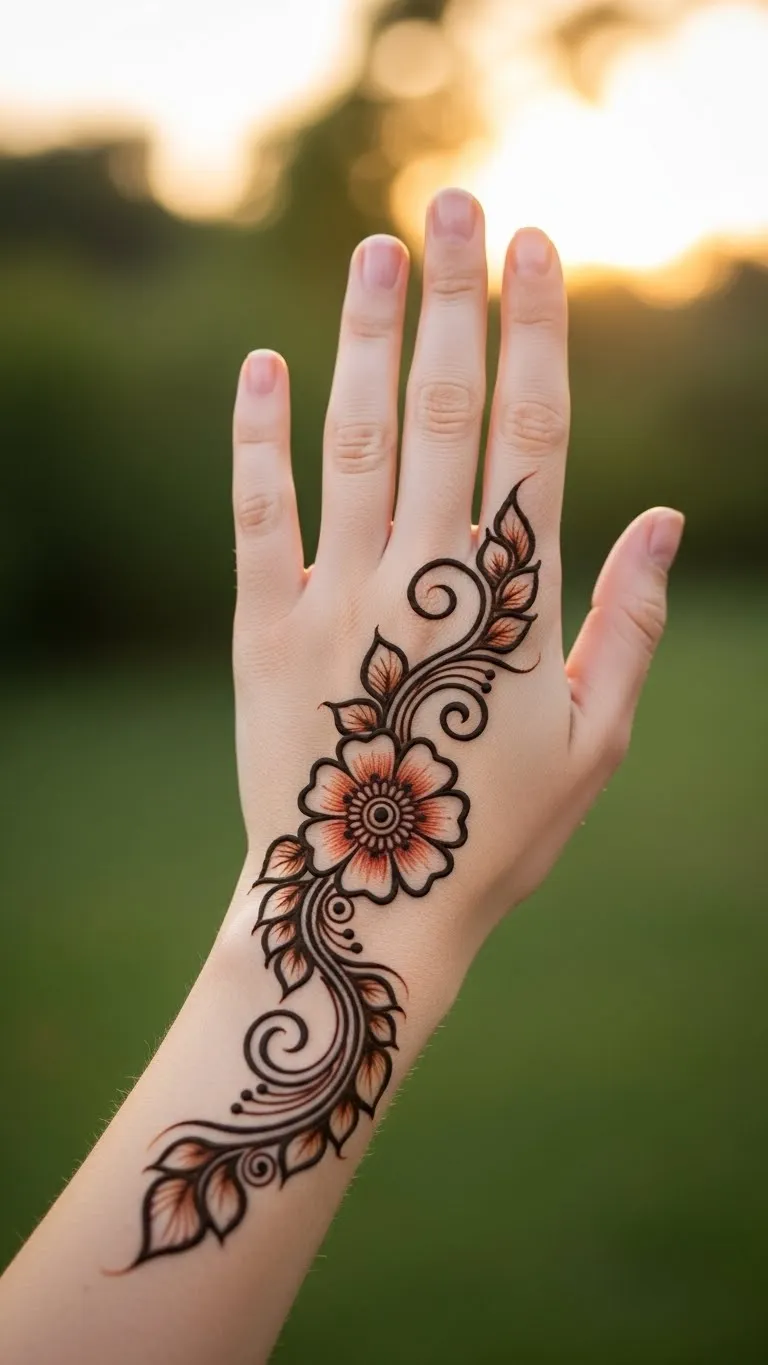 simple arabic mehndi design