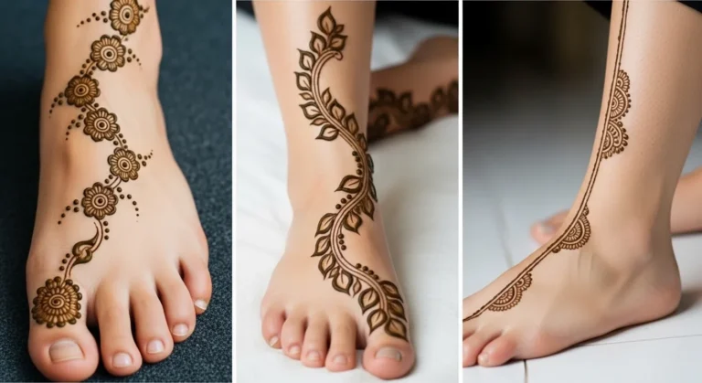 Leg Mehndi Design Simple Arabic