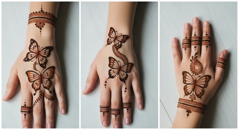 butterfly mehndi design