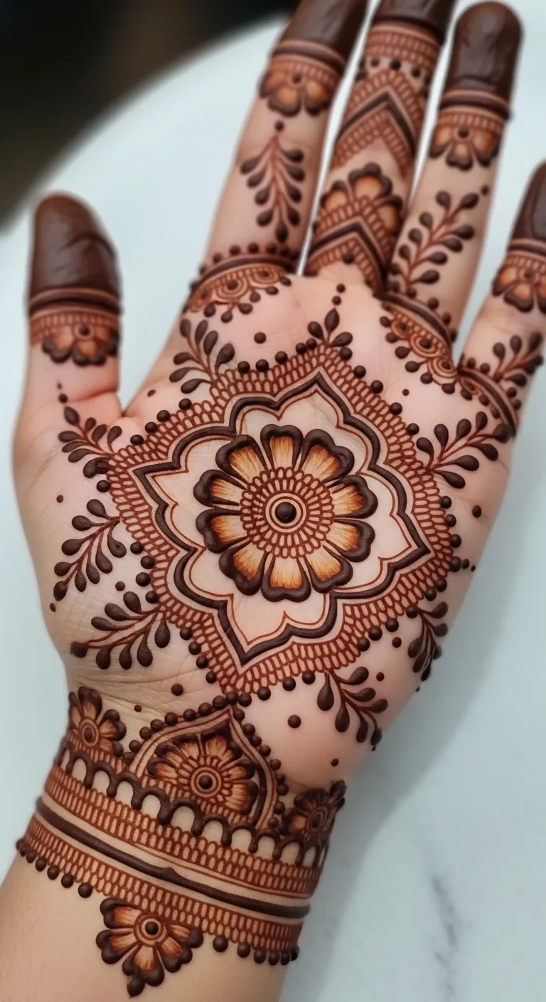 Eid Arabic Pakistani moderate coverage mehndi