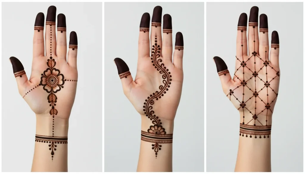 front hand simple mehndi design