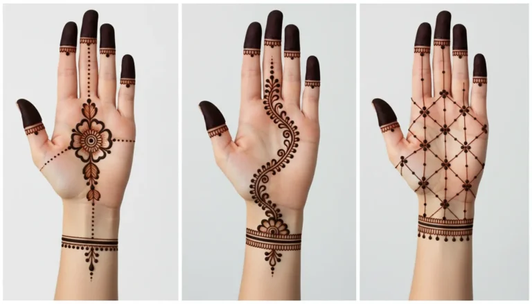 front hand simple mehndi design