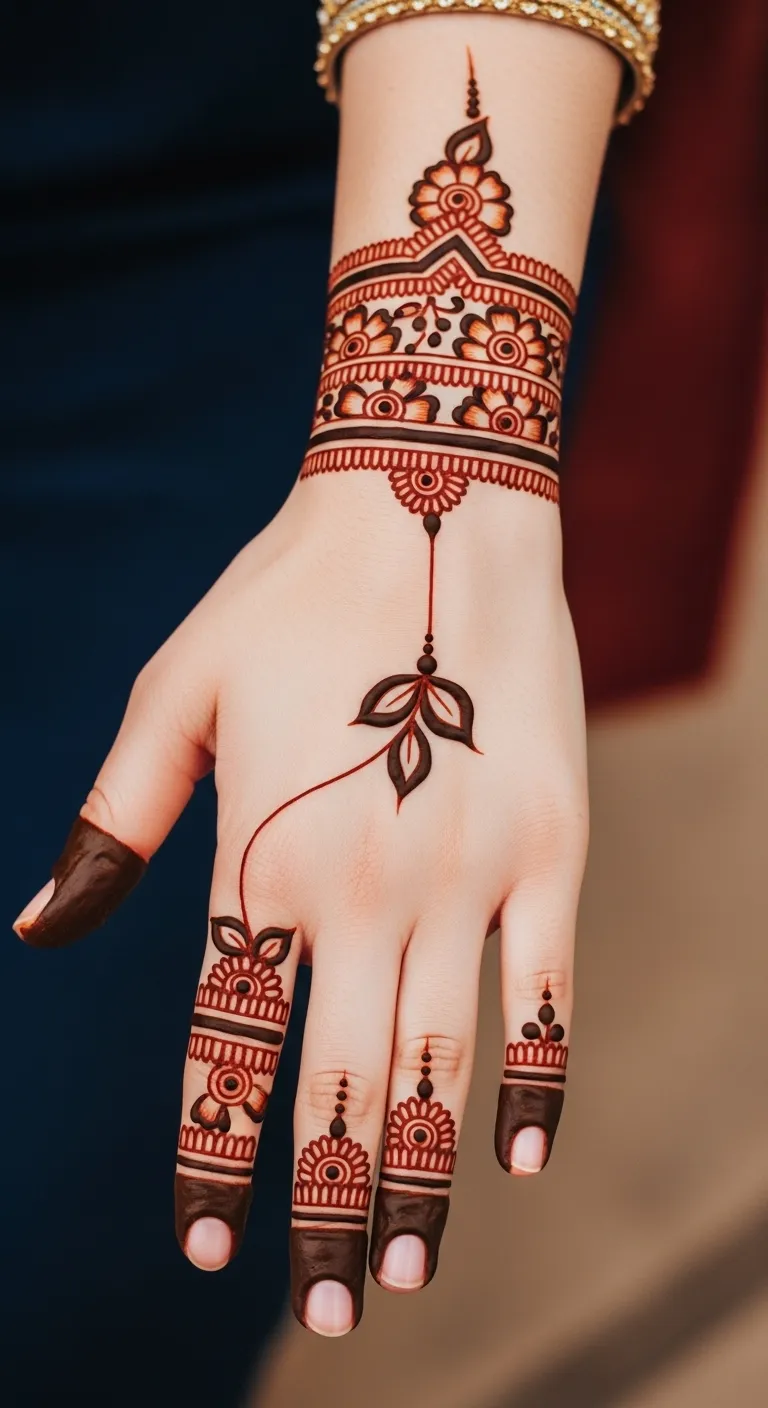 Simple kids Arabic bail with three leaves