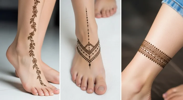 leg mehndi design