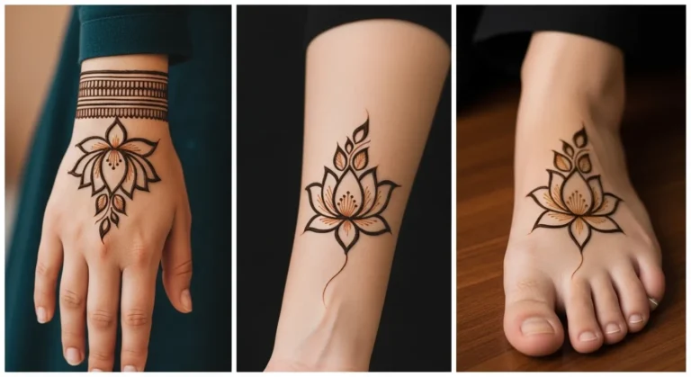 lotus mehndi design