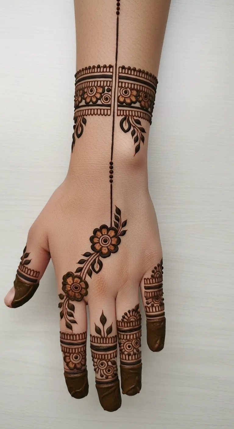 minimal tattoo mehndi thin line 1
