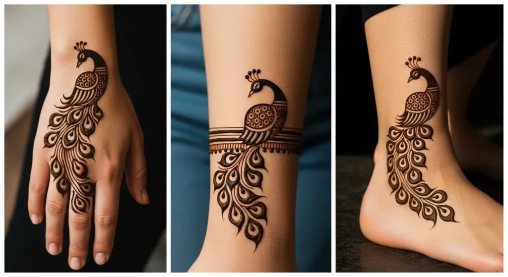 peacock mehndi design