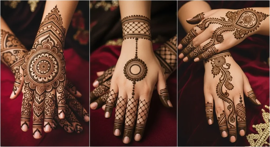 royal mehndi design (front and back hand )