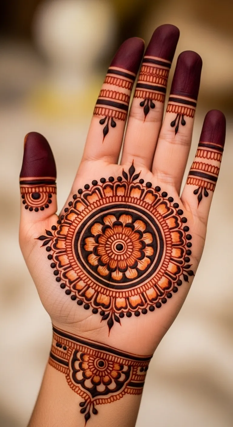 Shaded Arabic circle with contrast effect